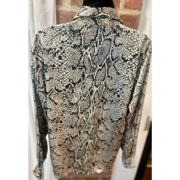 Vintage Surinam Silk Python Relaxed Button Down Blouse - Picture 6 of 10